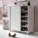 Schuhschrank >WL5.712< in Weiß, Holzwerkstoff - 100x108x38cm (BxHxT)