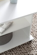 Couchtisch >WL5.738< in Weiß, Holzwerkstoff - 95x51x54cm (BxHxT)