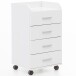 Rollcontainer >WL5.748< in Weiß, Holzwerkstoff - 40x71x33cm (BxHxT)