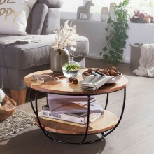 Couchtisch >WL5.957< in Akazie, Massivholz -...
