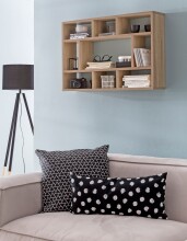 Wandregal >WL5.809< in Sonoma Eiche Dekor, Holzwerkstoff - 75x51x16cm (BxHxT)
