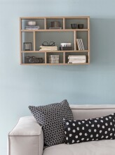 Wandregal >WL5.809< in Sonoma Eiche Dekor, Holzwerkstoff - 75x51x16cm (BxHxT)