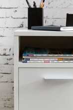 Rollcontainer >WL5.928< in Weiß, Holzwerkstoff - 33x60x38cm (BxHxT)