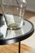 Satztisch >WL5.985< (2-tlg.) in Schwarz, Glas / Metall - 50x50cm (HxD)