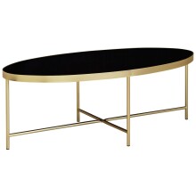 Couchtisch >WL5.993< in Gold, Glas / Metall -...