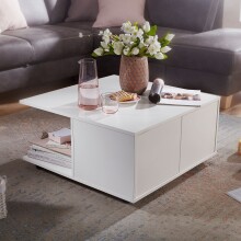 Couchtisch >WL6.066< in Weiß - 70x36x70cm...
