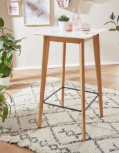Bartisch >WL6.084< in Weiß, Holzwerkstoff - 60x110x60cm (BxHxT)