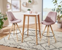 Bartisch >WL6.084< in Weiß, Holzwerkstoff - 60x110x60cm (BxHxT)