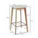 Bartisch >WL6.084< in Weiß, Holzwerkstoff - 60x110x60cm (BxHxT)