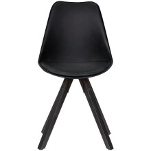 Esszimmerstuhl >WL6.134< (2er-Set) in Schwarz - 49x87x52cm (BxHxT)