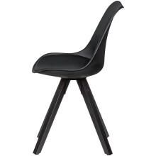 Esszimmerstuhl >WL6.134< (2er-Set) in Schwarz - 49x87x52cm (BxHxT)