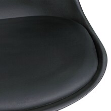 Esszimmerstuhl >WL6.134< (2er-Set) in Schwarz - 49x87x52cm (BxHxT)