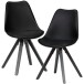 Esszimmerstuhl >WL6.134< (2er-Set) in Schwarz - 49x87x52cm (BxHxT)