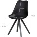 Esszimmerstuhl >WL6.134< (2er-Set) in Schwarz - 49x87x52cm (BxHxT)