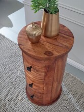 Schubkastenkommode >WL6.149< in Sheesham, Massivholz - 65x35cm (HxD)