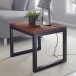 Beistelltisch >WL6.150< in Sheesham, Massivholz / Edelstahl - 45x40x45cm (BxHxT)