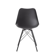 Esszimmerstuhl >WL6.183< (2er-Set) in Schwarz - 48x86x58 (BxHxT)