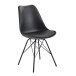 Esszimmerstuhl >WL6.183< (2er-Set) in Schwarz - 48x86x58 (BxHxT)