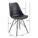 Esszimmerstuhl >WL6.183< (2er-Set) in Schwarz - 48x86x58 (BxHxT)
