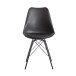Esszimmerstuhl >WL6.183< (2er-Set) in Schwarz - 48x86x58 (BxHxT)