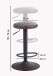 Barhocker >WL6.194< in Grau, Stoff / Metall - 79x40cm (HxD)