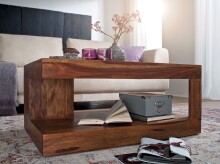 Couchtisch >WL6.229< in Sheesham, Massivholz - 90x40x60cm (BxHxT)