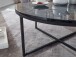 Couchtisch >WL6.247< in Marmor Optik, Holzwerkstoff / MEtall - 35x80cm (HxD)