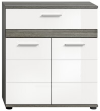Midischrank >Blake< in Rauchsilber/Weiß...