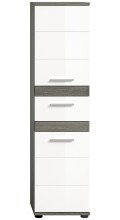 Hochschrank >Blake< in Rauchsilber/Weiß...