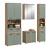 Badezimmer-Set >Blake< in Artisan Eiche Nachbildung/Salbei - 195x191x34 (BxHxT)