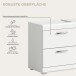 Waschbeckenunterschrank >Scout< in Weiß/Weiß hochglanz - 80x56x34cm (BxHxT)