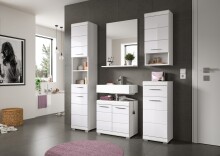 Spiegel >Scout< in Weiß/Spiegelglas - 60x79x18cm (BxHxT)