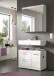 Badezimmerspiegelschrank >Scout< in Weiß/Spiegelglas - 80x79x18cm (BxHxT)
