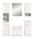 Badezimmer-Set >Scout< in Weiß/Weiß hochglanz - 164x191x34cm (BxHxT)