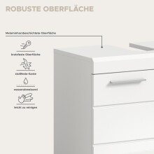 Badezimmer-Set >Scout< in Weiß/Weiß hochglanz - 60x191x34cm (BxHxT)