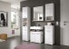 Badezimmer-Set >Scout< in Weiß/Weiß hochglanz - 60x191x34cm (BxHxT)