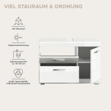 Badezimmer-Set >Scout< in Weiß/Weiß hochglanz - 80x191x34cm (BxHxT)