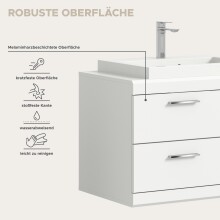 Badezimmer-Set >Scout< in Weiß/Weiß hochglanz - 80x191x50cm (BxHxT)