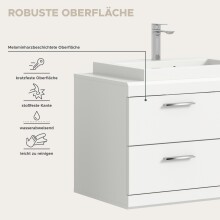 Badezimmer-Set >Scout< in Weiß/Weiß hochglanz - 169x191x50cm (BxHxT)