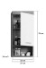 Hängeschrank >Scout< in Rauchsilber/Weiß hochglanz - 37x79x24cm (BxHxT)