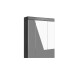 Badezimmerspiegelschrank >Scout< in Rauchsilber/Spiegelglas - 60x79x18cm (BxHxT)