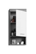 Badezimmer-Set >Scout< in Rauchsilber/Weiß hochglanz - 164x191x37cm (BxHxT)