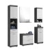 Badezimmer-Set >Scout< in Rauchsilber/Weiß hochglanz - 164x191x37cm (BxHxT)