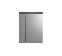 Badezimmer-Set >Scout< in Rauchsilber/Weiß hochglanz - 112x191x34cm (BxHxT)