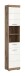 Hochschrank >Wave< in Nox Oak Nachbildung/Weiß hochglanz - 37x191x31cm (BxHxT)