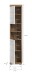 Hochschrank >Wave< in Nox Oak Nachbildung/Weiß hochglanz - 37x191x31cm (BxHxT)