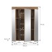 Badezimmerspiegelschrank >Wave< in Nox Oak Dekor / Spiegel - 60x79x18cm (BxHxT)