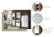 Badezimmer-Set >Wave< in Nox Oak Nachbildung/Weiß hochglanz - 60x191x34 (BxHxT)