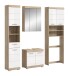 Badezimmer-Set >Lambada< in Eiche Dekor / Weiß - 190x191x34cm (BxHxT)