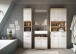 Badezimmer-Set >Lambada< in Eiche Dekor / Weiß  - 186x191x34cm (BxHxT)